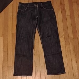 new levi's 514 slim fit straight leg jeans mens 36x32 dark blue
